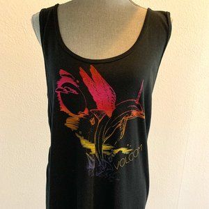 Volcam Black Sleeveless Dress-Cover up Size Grand Large